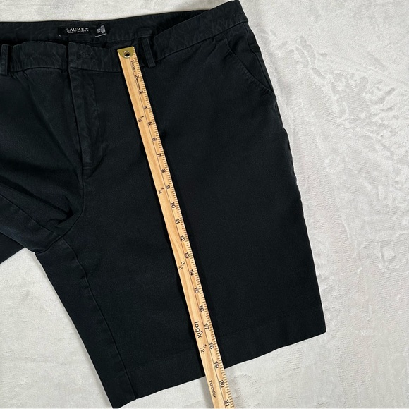 Lauren Ralph Lauren Shorts Women Size W22 Black Shlash Pockets 9" Bermuda RLL - Picture 7 of 12
